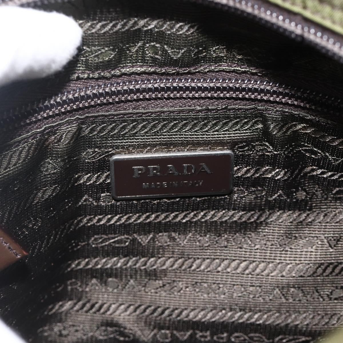 Prada Buckle Messenger Bag Tessuto Green Nylon Shoulder Bag Bag (Pre-Owned)