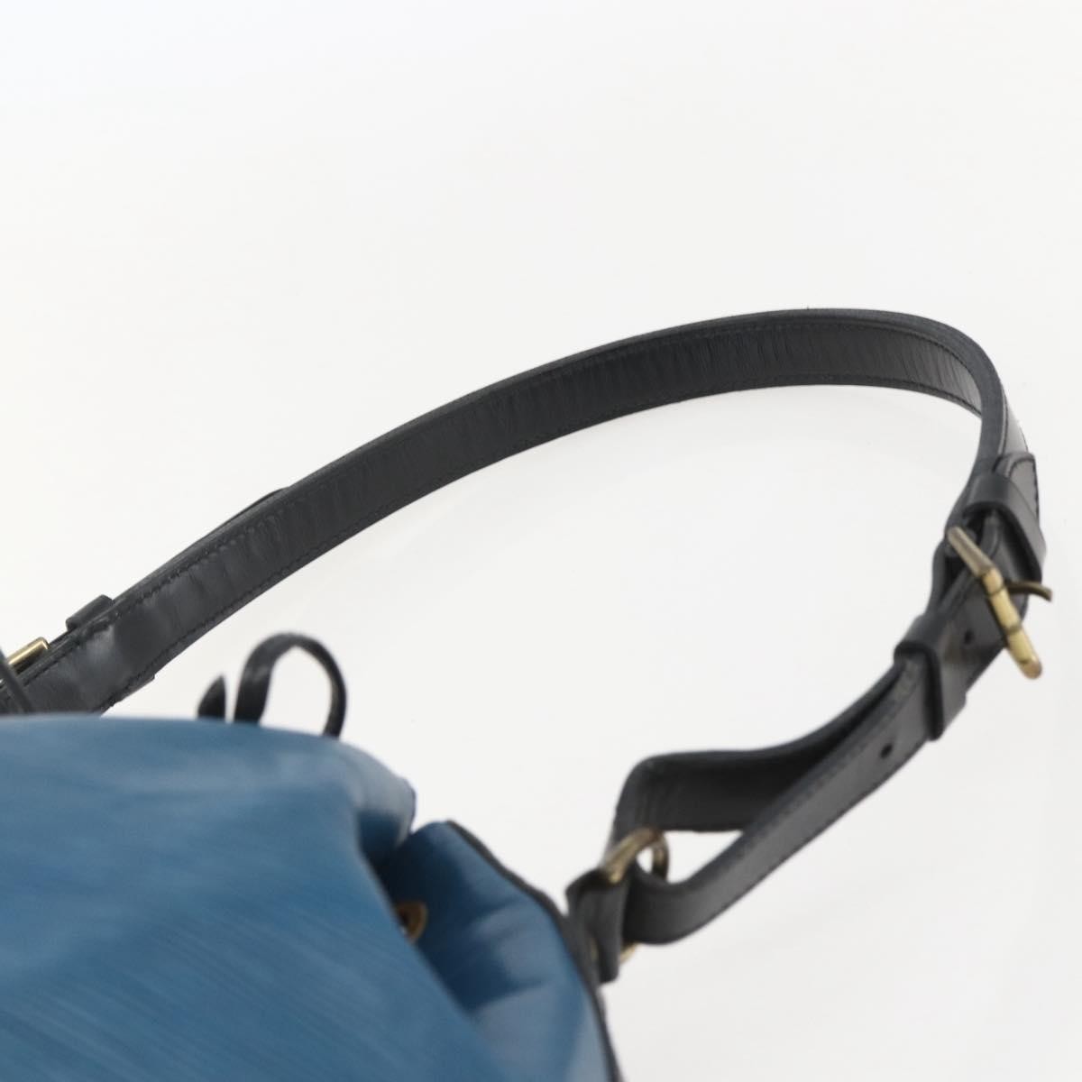 Louis Vuitton Bicolor Petit Noe Handbag Epi Leather Blue Leather Shoulder Bag Bag (Pre-Owned)
