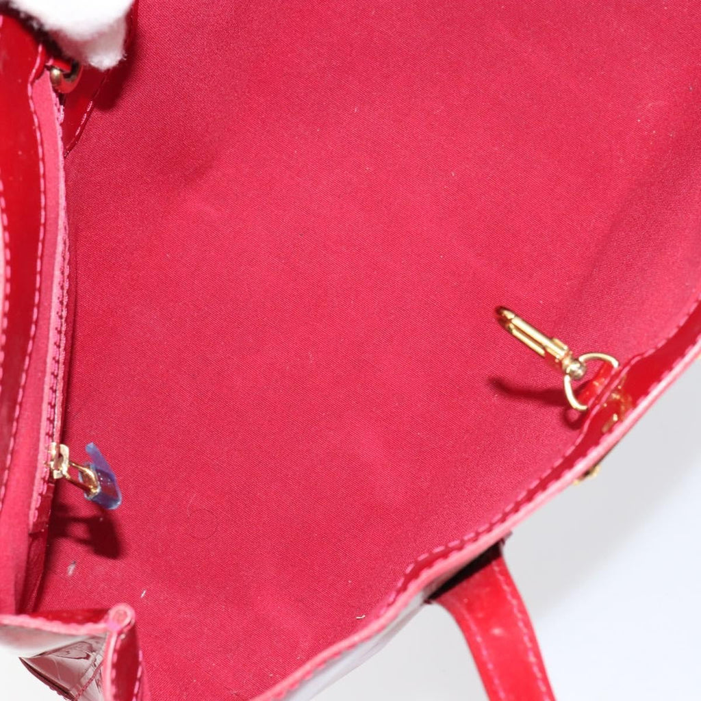Louis Vuitton Wilshire Handbag Monogram Vernis Red Patent_Leather Handbag (Pre-Owned)