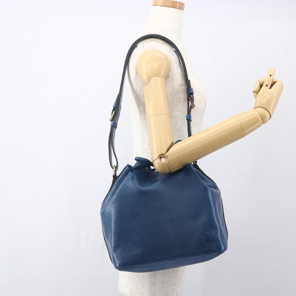 Louis Vuitton Petit Noe Handbag Epi Leather Blue Leather Shoulder Bag Bag (Pre-Owned)