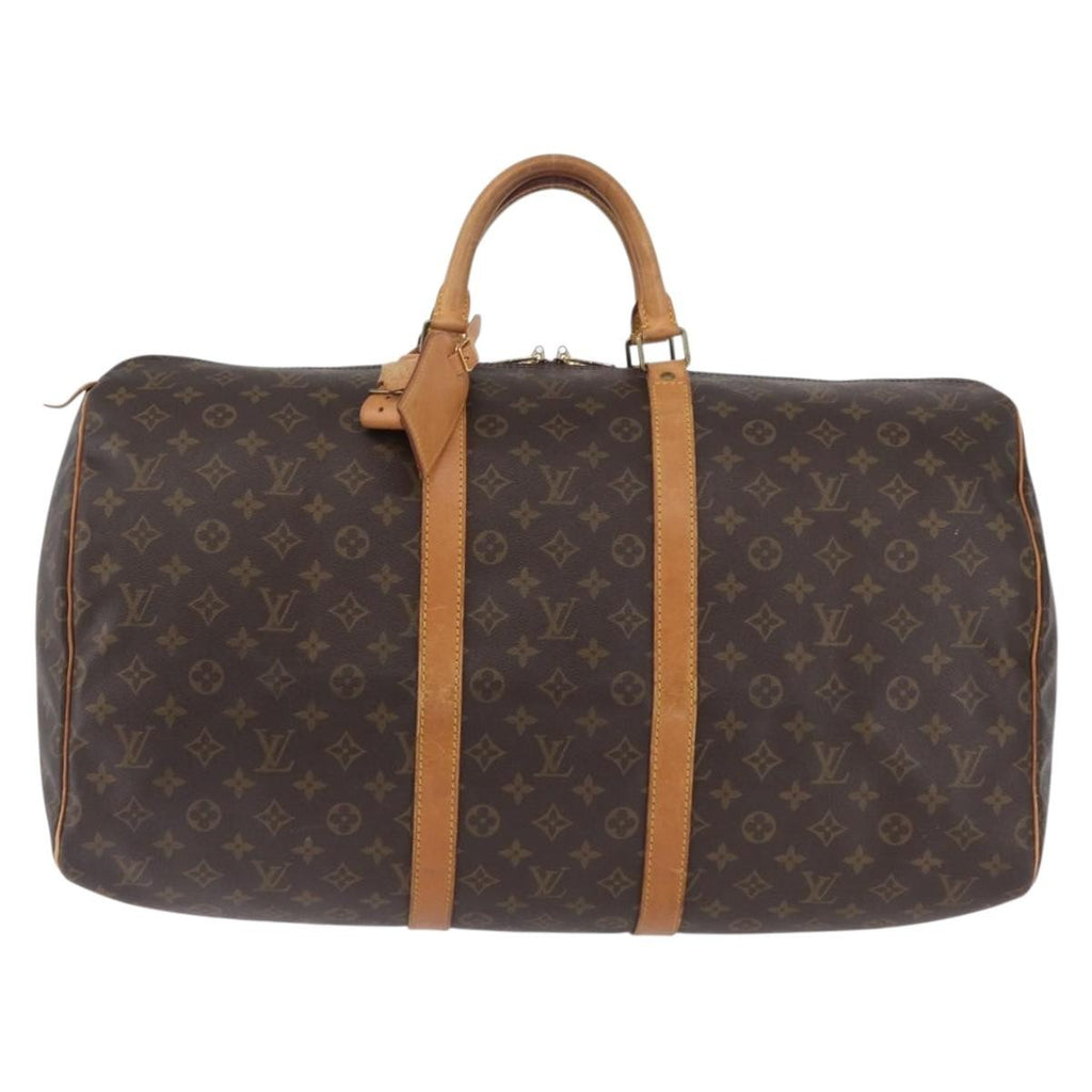 Louis Vuitton Keepall Bag Monogram Canvas Brown Canvas Travel Bag Bag (Pre-Owned)