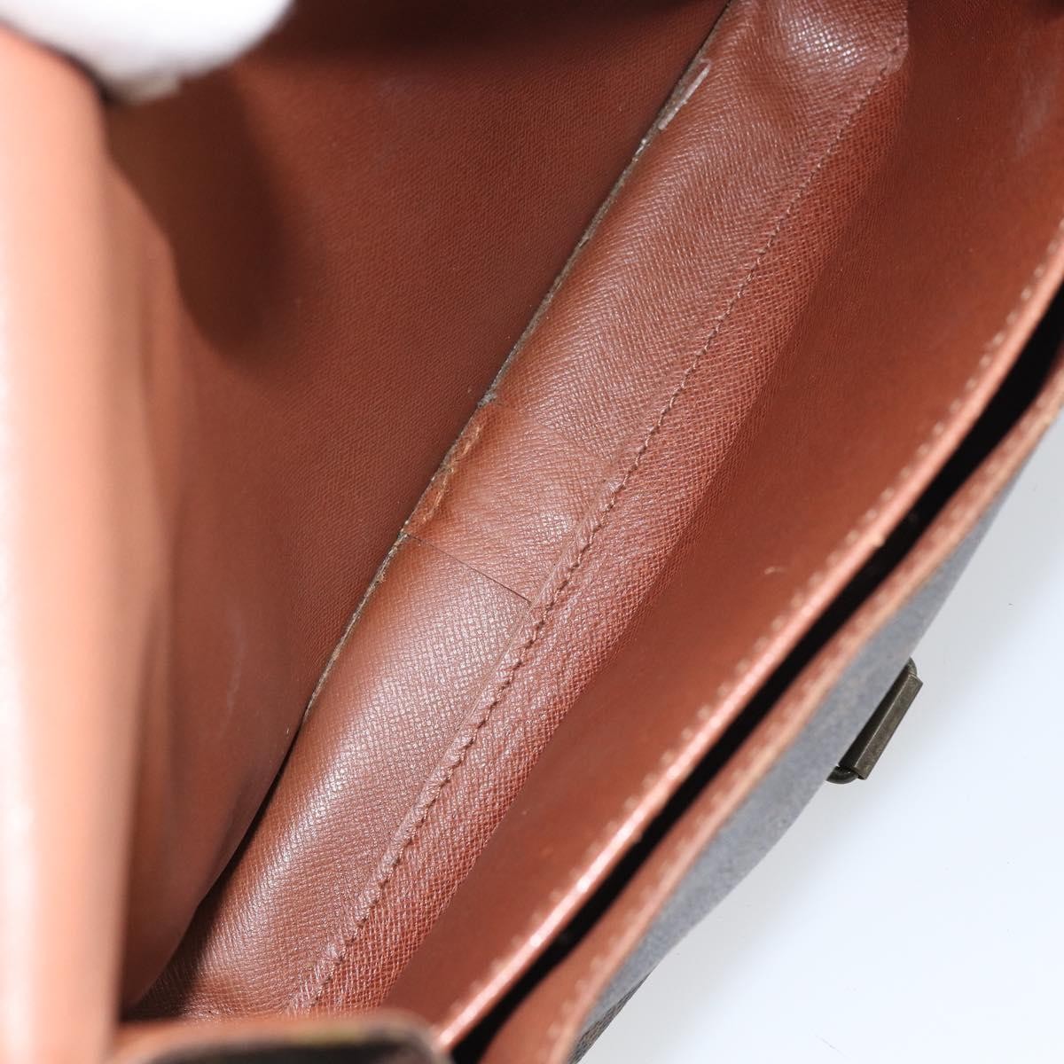 Louis Vuitton Cartouchiere Handbag Monogram Canvas Brown Canvas Shoulder Bag Bag (Pre-Owned)