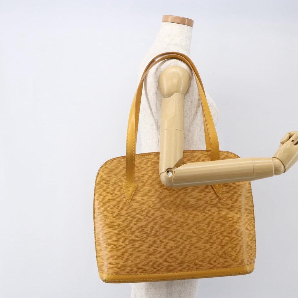 Louis Vuitton Lussac Handbag Epi Leather Yellow Leather Shoulder Bag Bag (Pre-Owned)