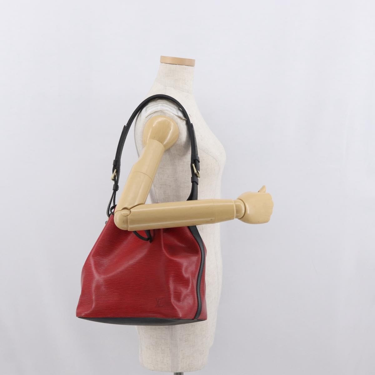 Louis Vuitton Bicolor Petit Noe Handbag Epi Leather Red Leather Shoulder Bag Bag (Pre-Owned)