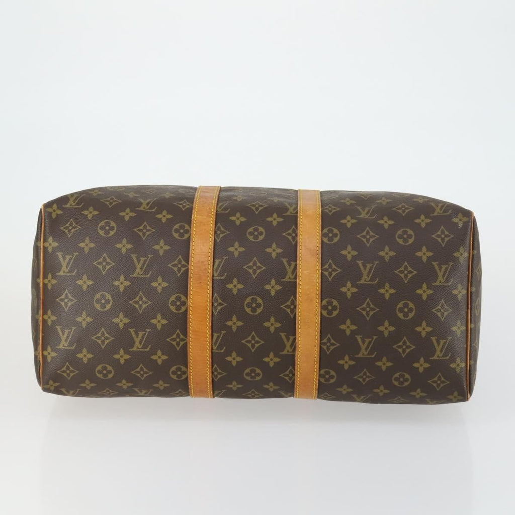 Louis Vuitton Keepall Bag Monogram Canvas Brown Canvas Travel Bag Bag (Pre-Owned)
