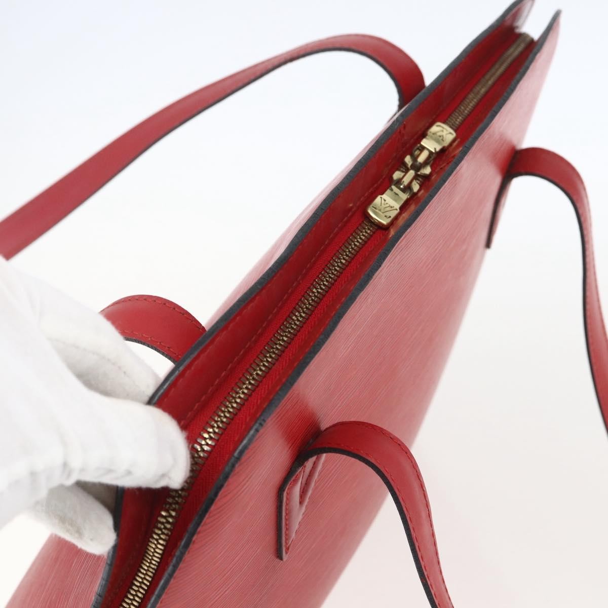 Louis Vuitton Lussac Handbag Epi Leather Red Leather Shoulder Bag Bag (Pre-Owned)