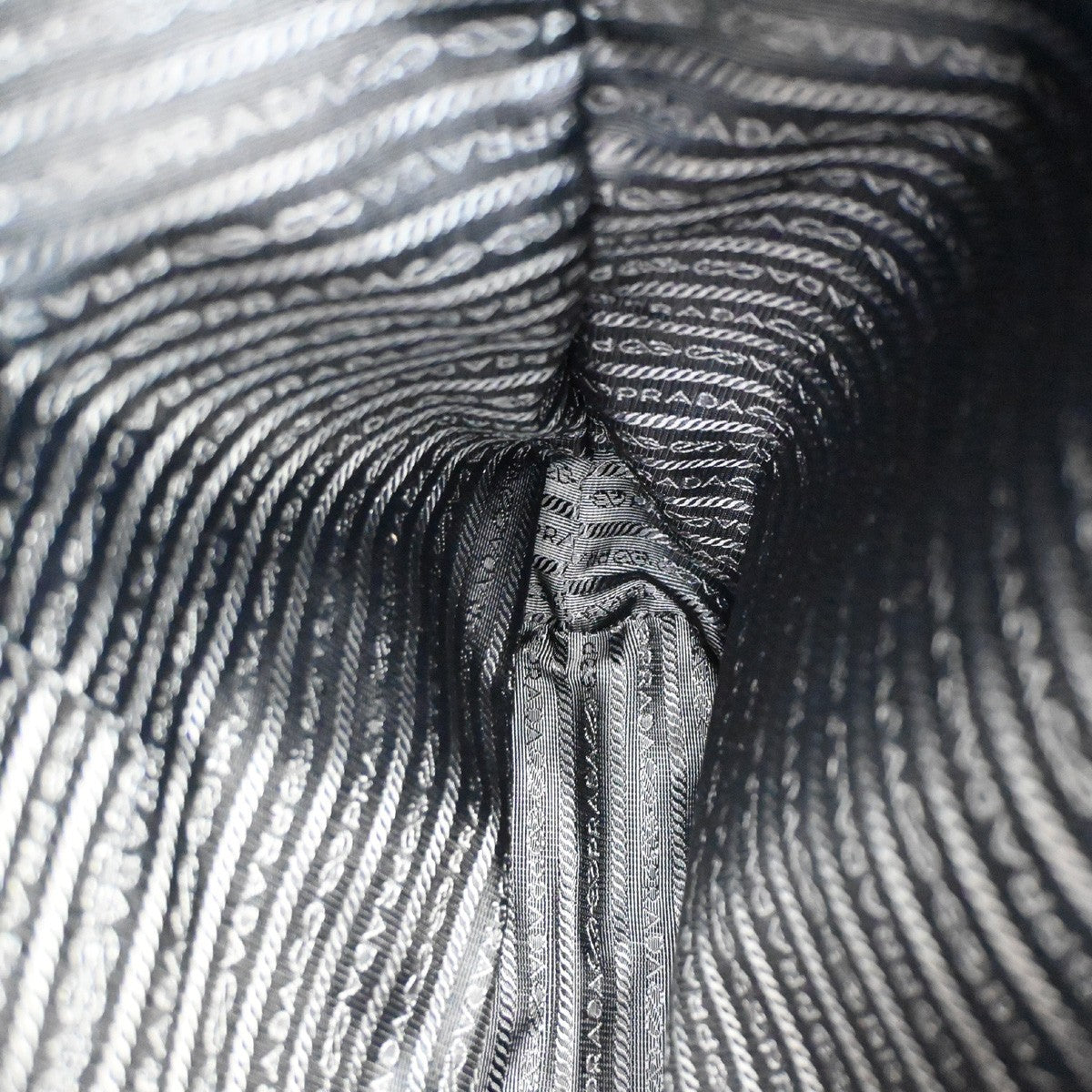 Prada Convertible Zip Tote Printed Tessuto Blue Nylon Shoulder Bag Bag (Pre-Owned)