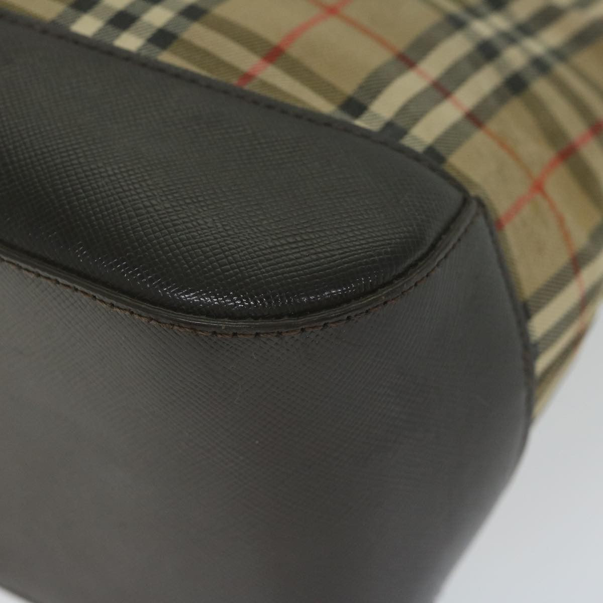 Burberry Nova Check Handbag Nova Check Canvas And Leather Beige Canvas Handbag (Pre-Owned)