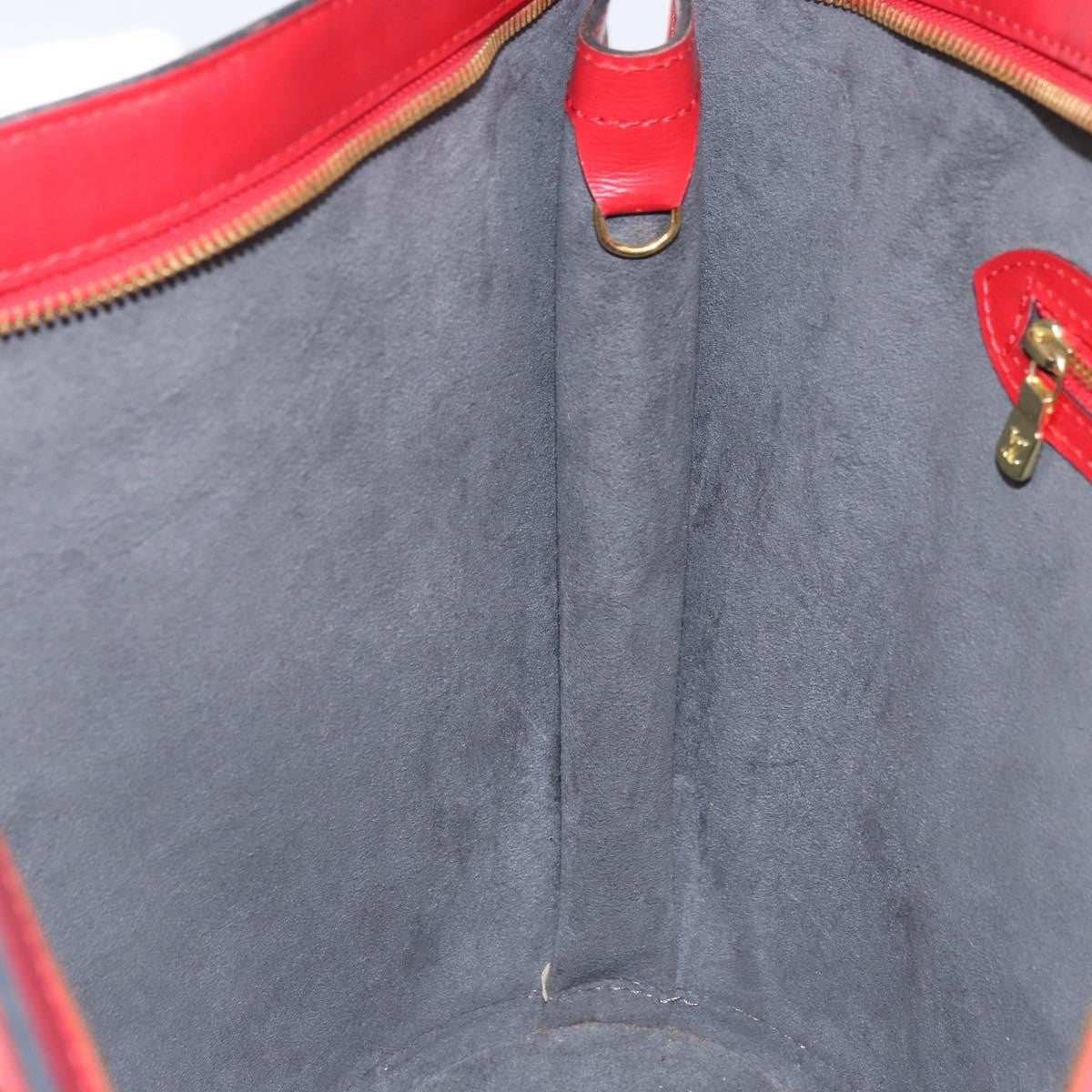 Louis Vuitton Saint Jacques Handbag Epi Leather Red Leather Shoulder Bag Bag (Pre-Owned)