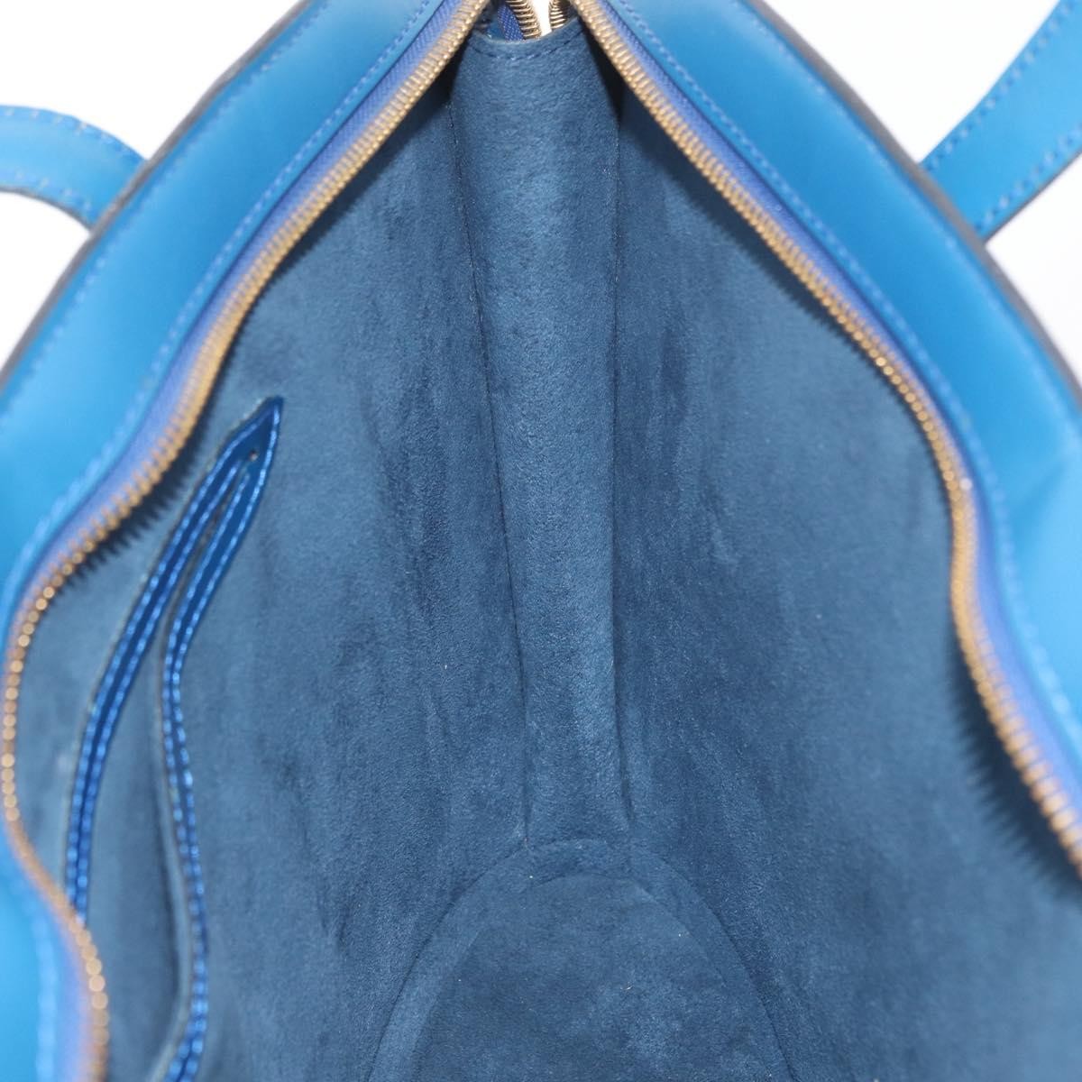 Louis Vuitton Saint Jacques Handbag Epi Leather Blue Leather Handbag (Pre-Owned)