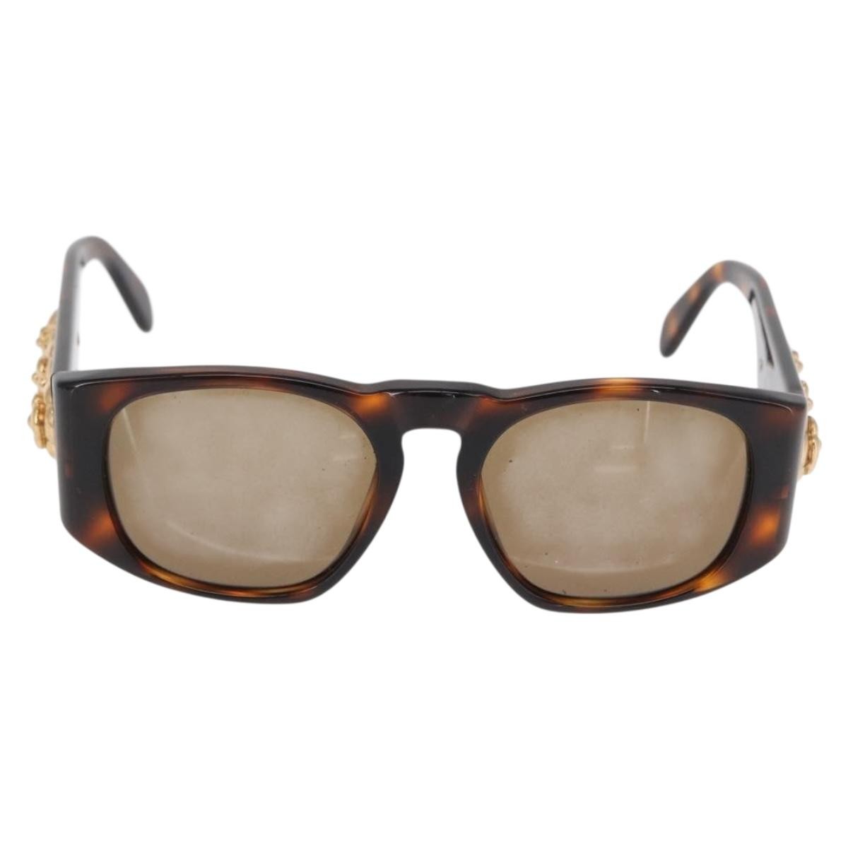 Chanel Camélia Sunglasses Plastic Brown Plastic Sunglasse Accessory (Pre-Owned)