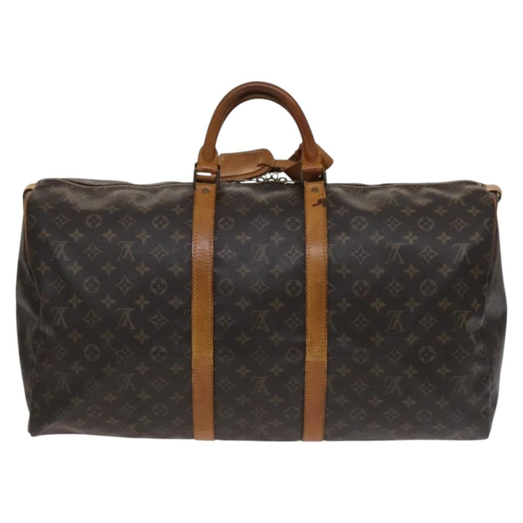 Louis Vuitton Keepall Bag Monogram Canvas Brown Canvas Travel Bag Bag (Pre-Owned)