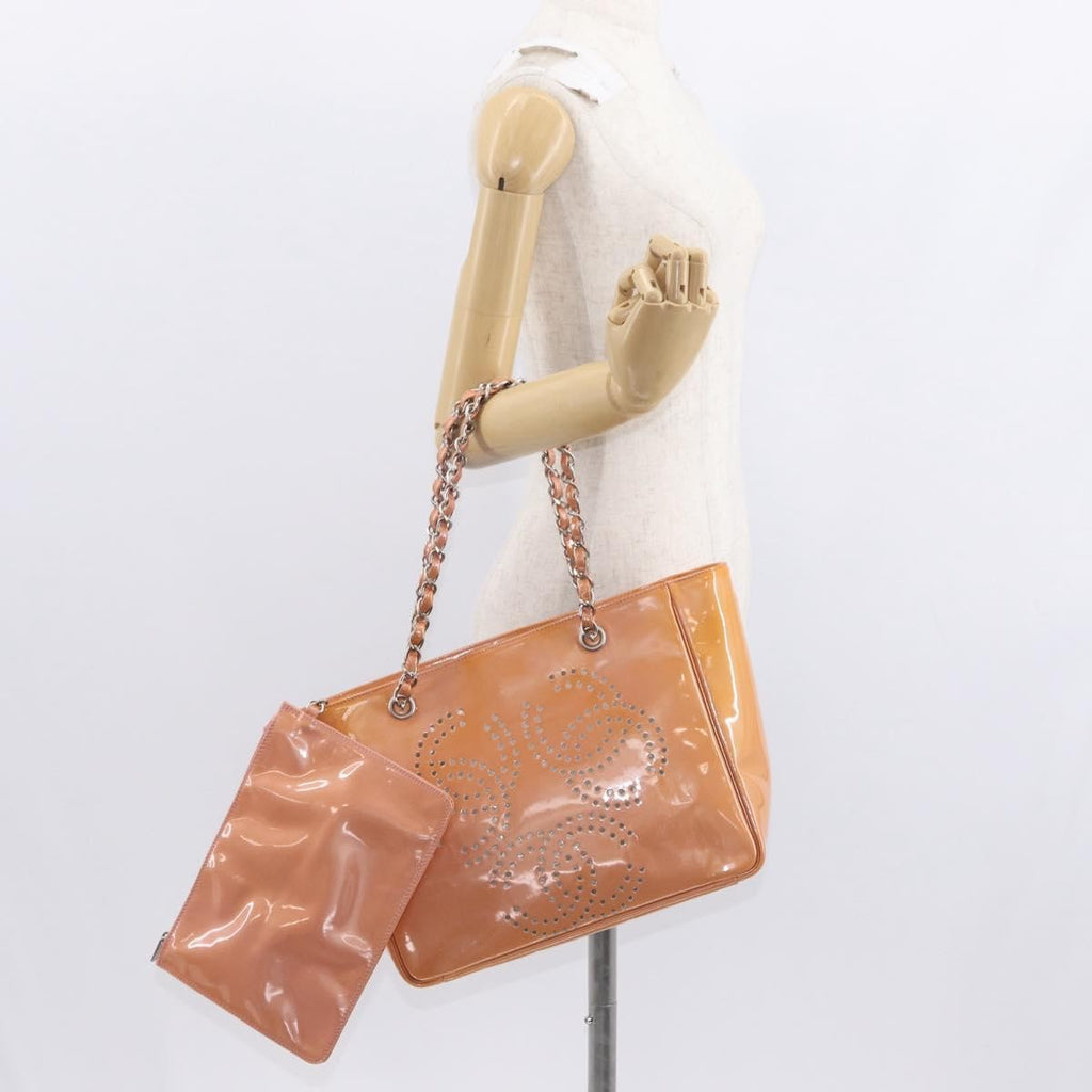 Chanel Triple Cc Tote Patent Pink Patent_Leather Tote Bag Bag (Pre-Owned)