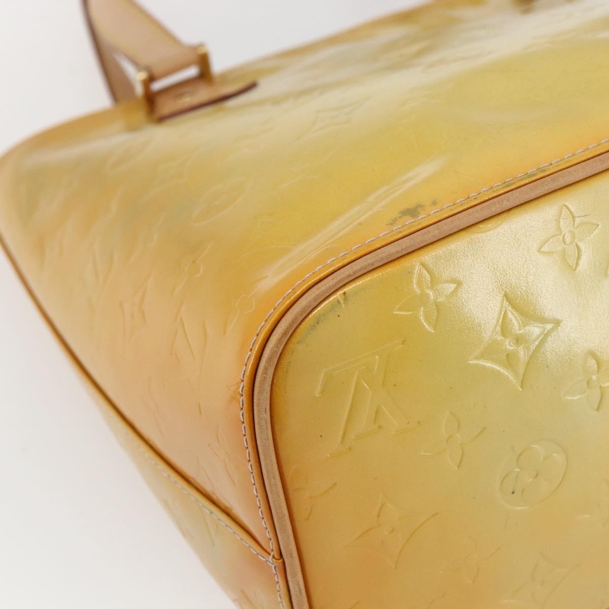 Louis Vuitton Houston Handbag Monogram Vernis Yellow Patent_Leather Tote Bag Bag (Pre-Owned)
