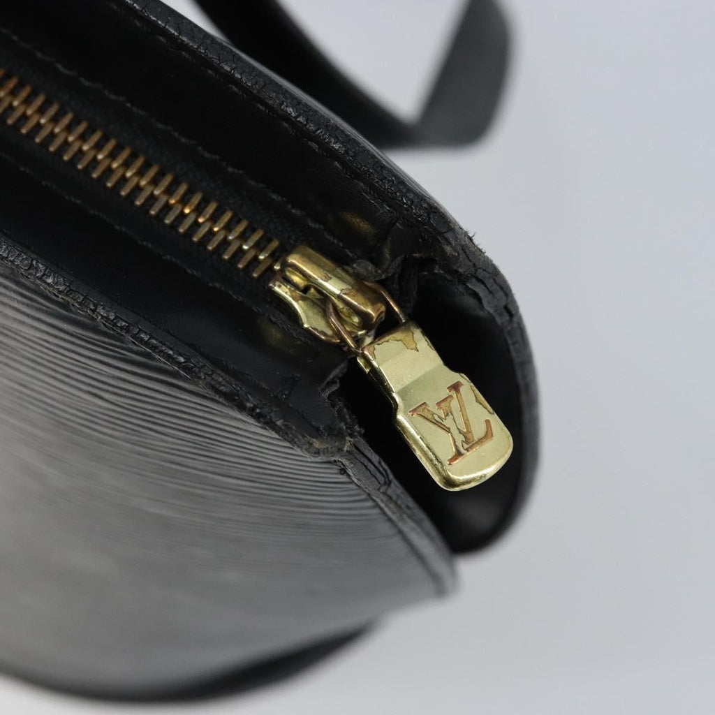 Louis Vuitton Saint Jacques Handbag Epi Leather Black Leather Shoulder Bag Bag (Pre-Owned)