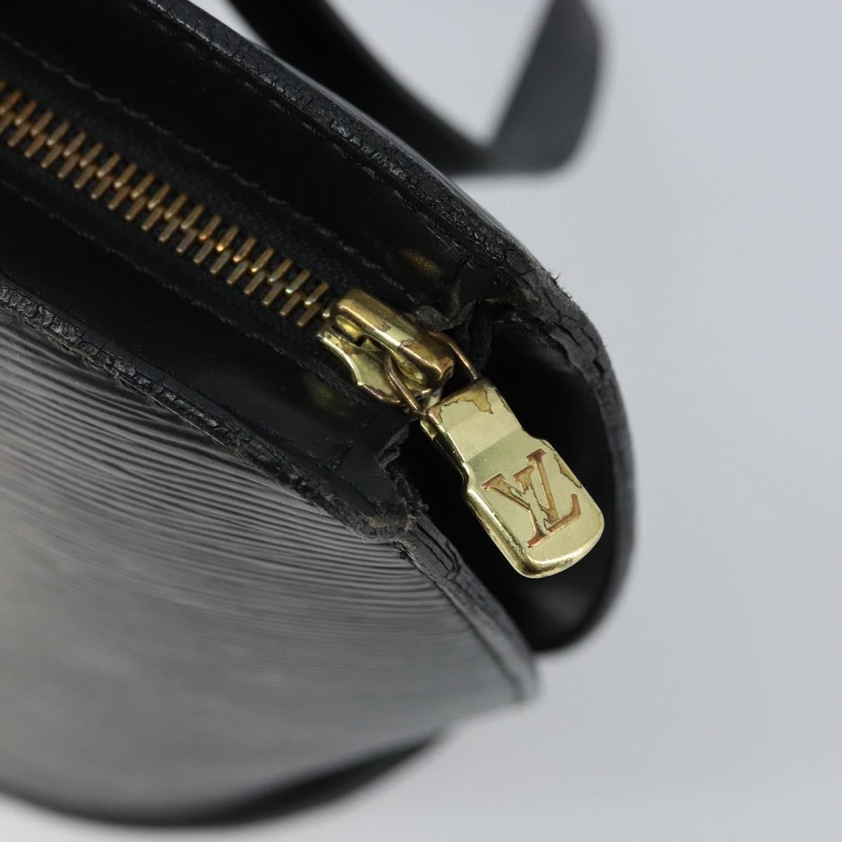 Louis Vuitton Saint Jacques Handbag Epi Leather Black Leather Shoulder Bag Bag (Pre-Owned)