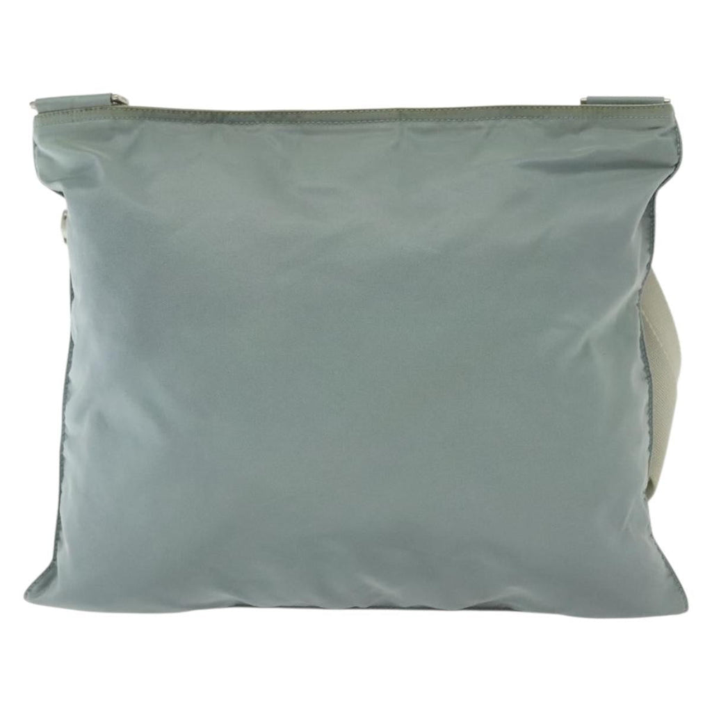 Prada Flat Messenger Bag Tessuto Blue Nylon Shoulder Bag Bag (Pre-Owned)