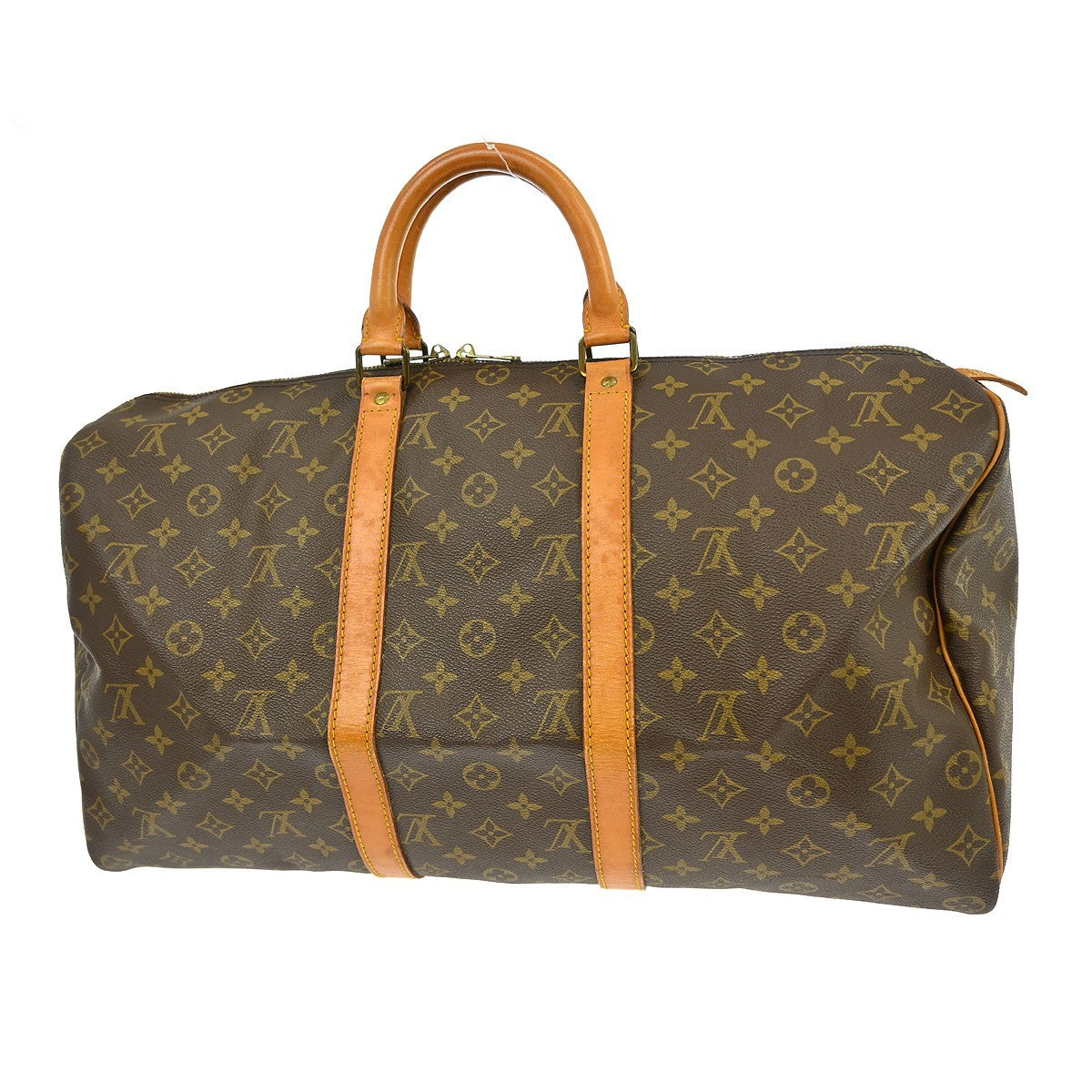 Louis Vuitton Keepall Bag Monogram Canvas Brown Canvas Travel Bag Bag (Pre-Owned)