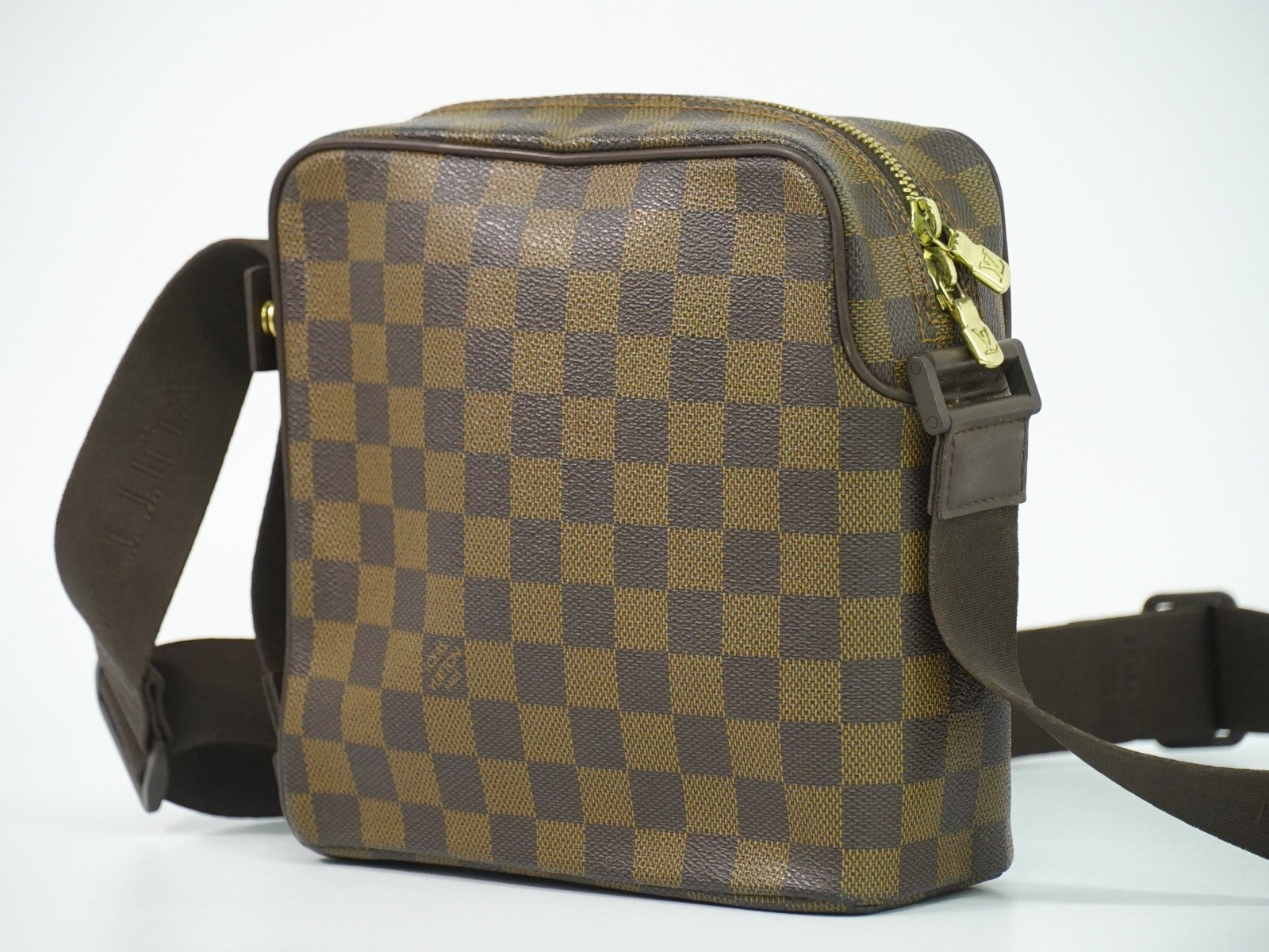 Louis Vuitton Olav Handbag Damier Brown Canvas Shoulder Bag Bag (Pre-Owned)