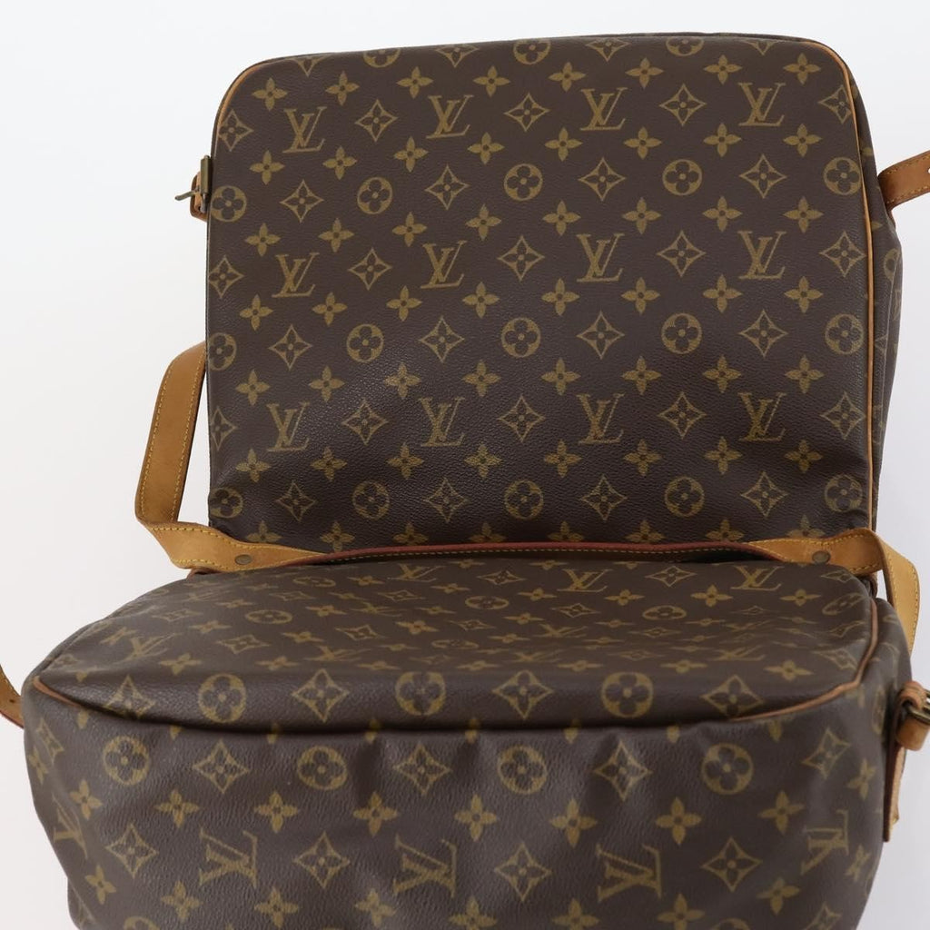 Louis Vuitton Saumur Handbag Monogram Canvas Brown Canvas Shoulder Bag Bag (Pre-Owned)