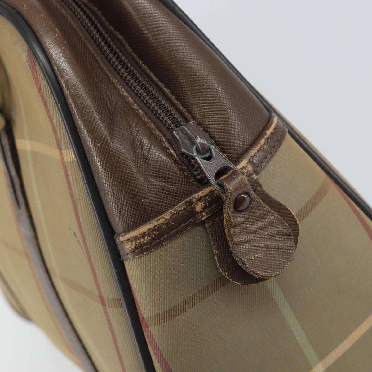 Burberry Nova Handbag Canvas Beige Canvas Handbag (Pre-Owned)