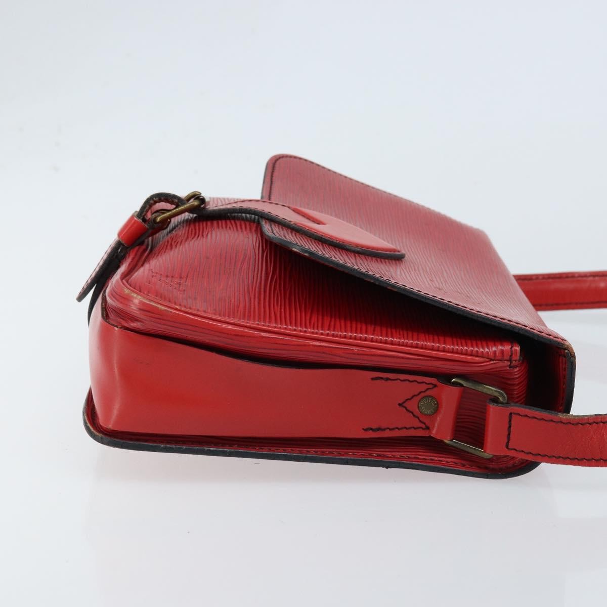 Louis Vuitton Cartouchiere Handbag Epi Leather Red Leather Shoulder Bag Bag (Pre-Owned)