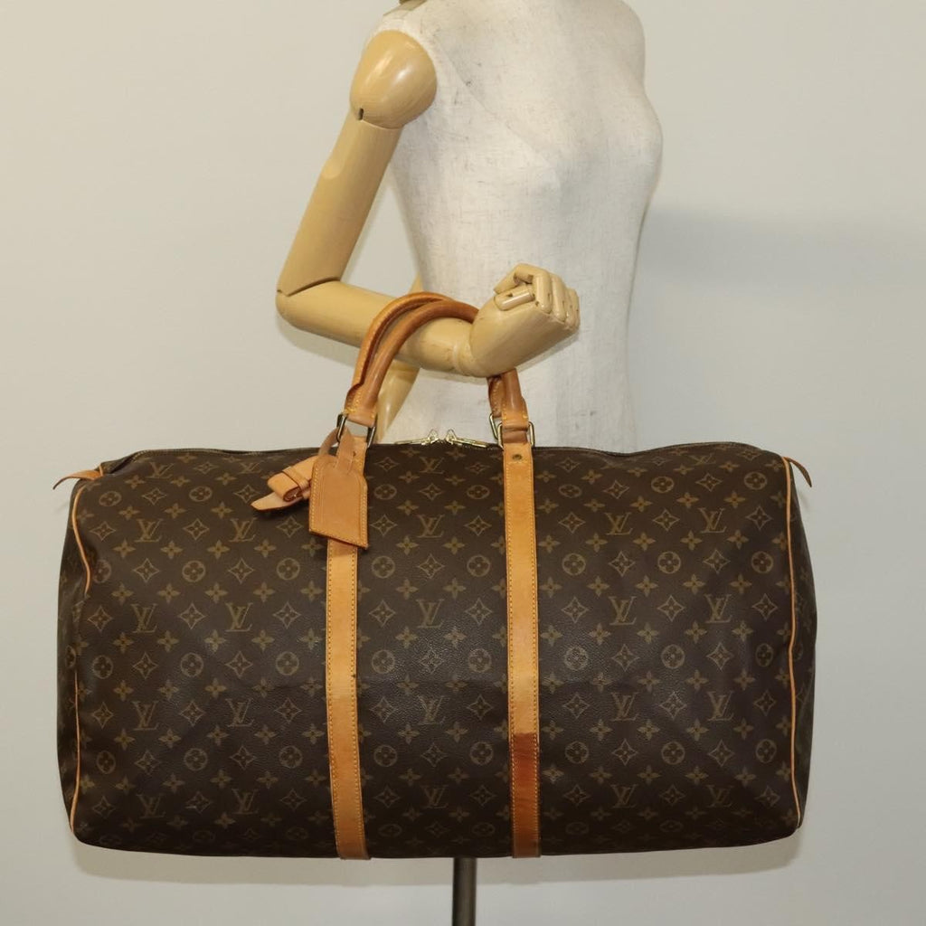 Louis Vuitton Keepall Bag Monogram Canvas Brown Canvas Travel Bag Bag (Pre-Owned)