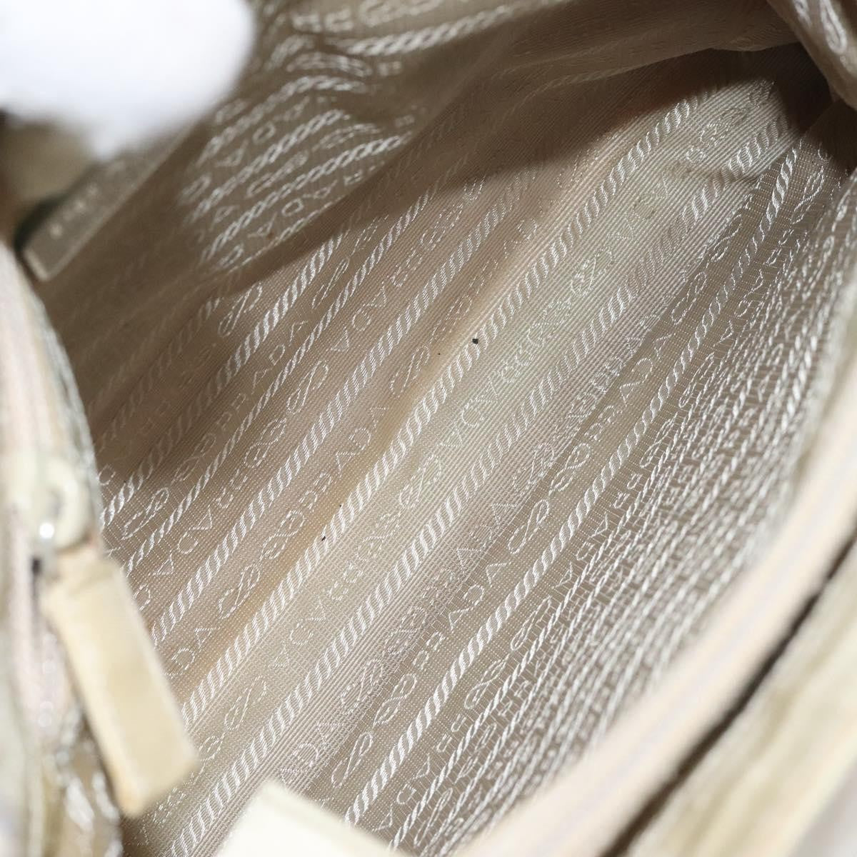 Prada Vintage Tote Tessuto Beige Nylon Tote Bag Bag (Pre-Owned)
