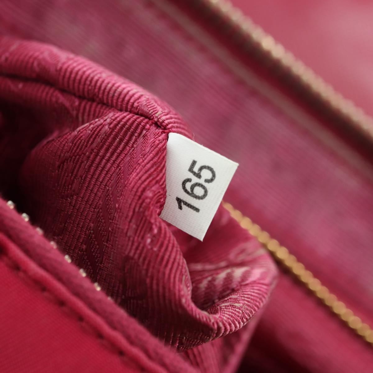 Prada Chain Crossbody Bag Tessuto And Saffiano Leather Pink Nylon Shoulder Bag Bag (Pre-Owned)