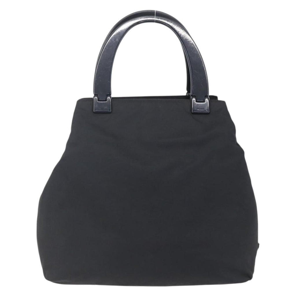 Prada Vintage Handbag Tessuto Black Nylon Handbag (Pre-Owned)