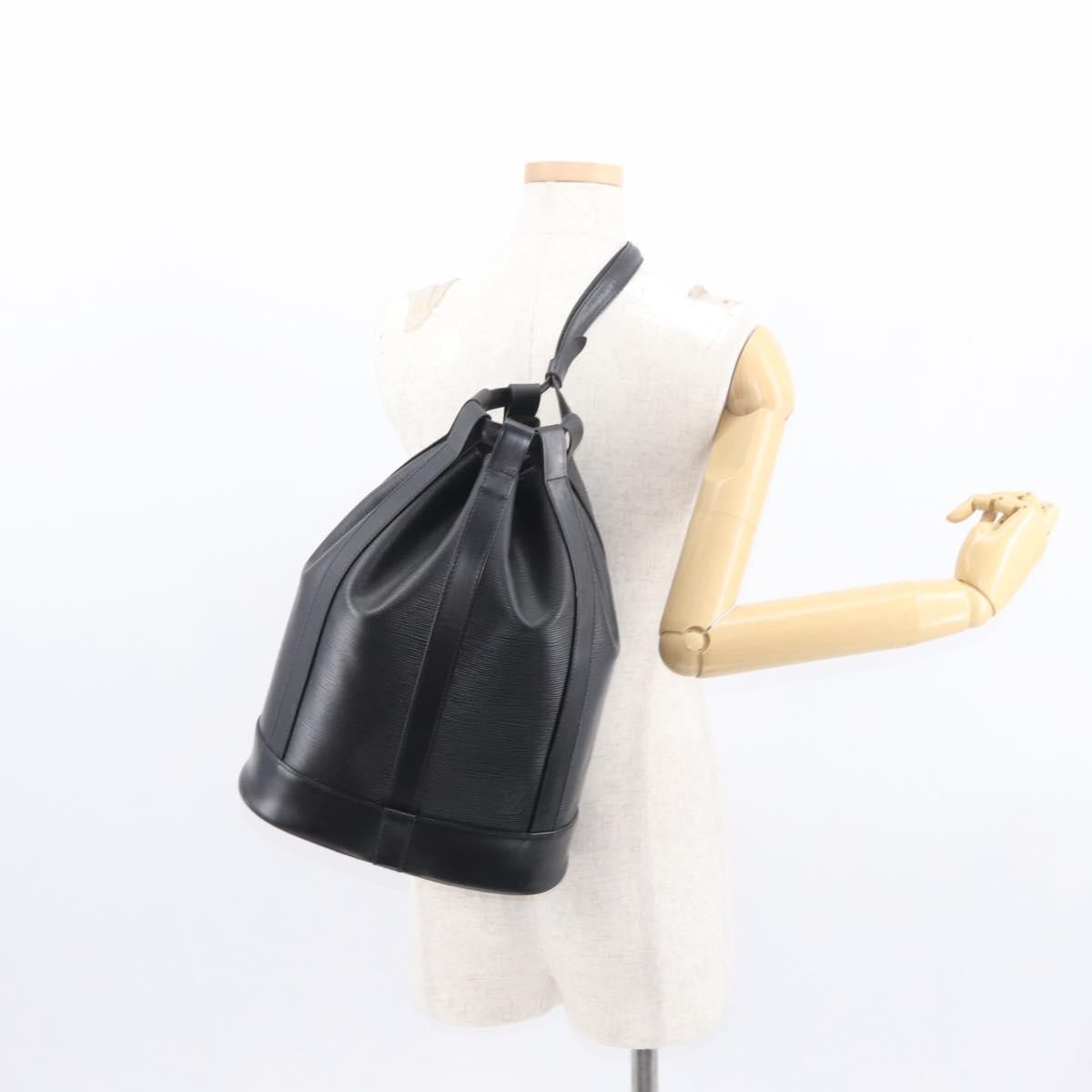 Louis Vuitton Randonnee Backpack Epi Leather Black Leather Shoulder Bag Bag (Pre-Owned)