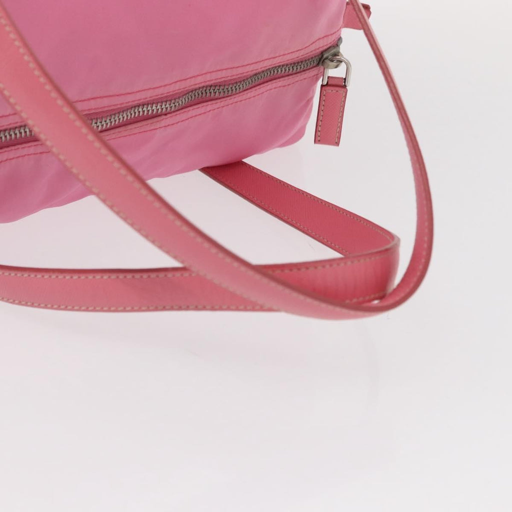 Prada Side Pocket Convertible Duffle Bag Tessuto Pink Nylon Handbag (Pre-Owned)