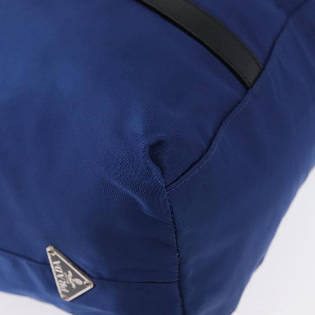 Prada Vintage Tote Tessuto Blue Nylon Tote Bag Bag (Pre-Owned)