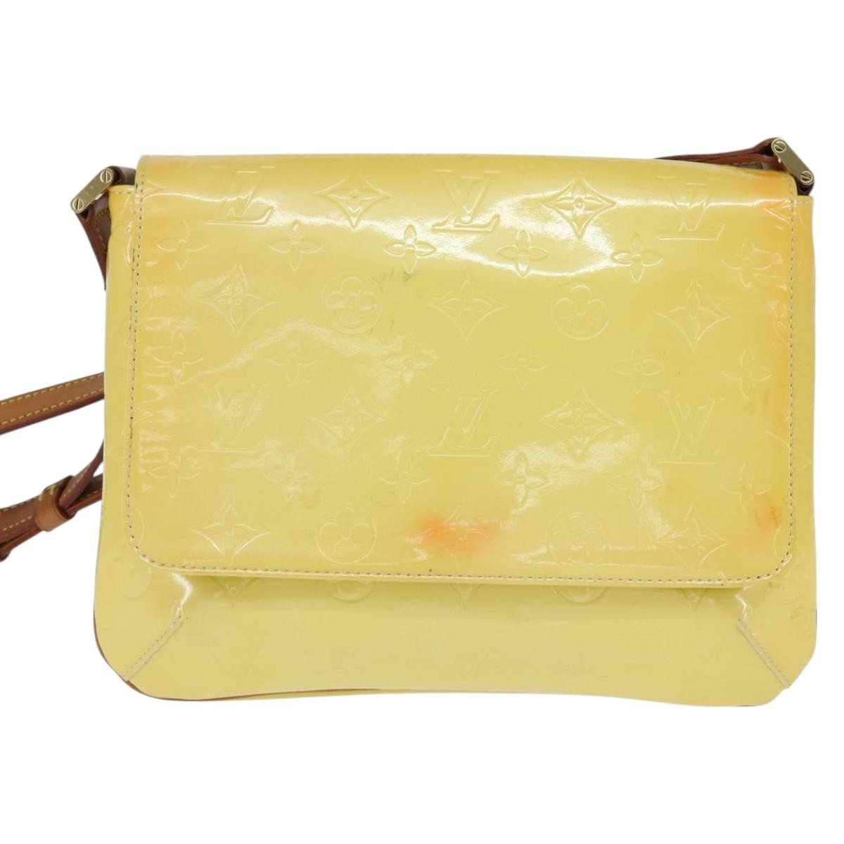 Louis Vuitton Thompson Street Handbag Monogram Vernis Yellow Patent_Leather Shoulder Bag Bag (Pre-Owned)