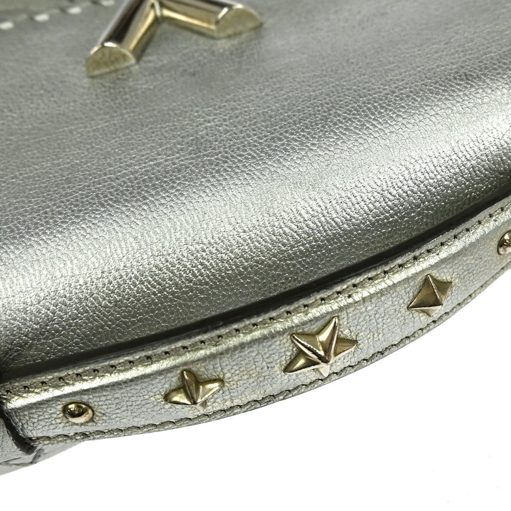Louis Vuitton Very Chain Bag Whipstitch Leather Silver Leather Shoulder Bag Bag (Pre-Owned)