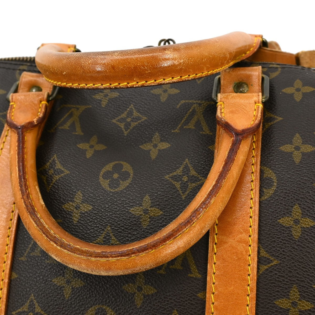 Louis Vuitton Keepall Bag Monogram Canvas Brown Canvas Travel Bag Bag (Pre-Owned)