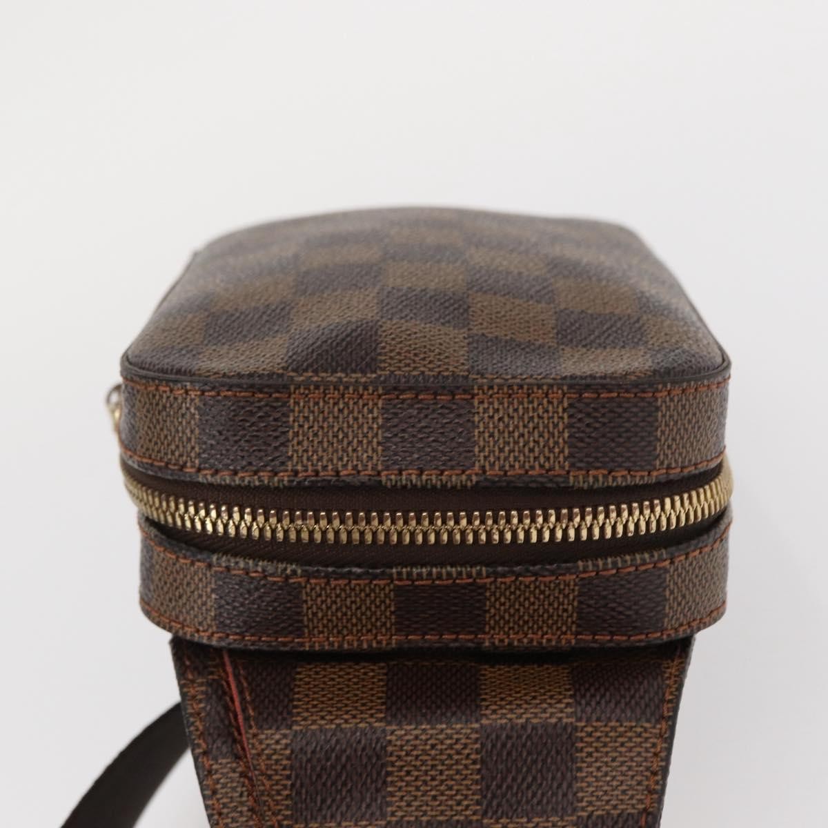 Louis Vuitton Geronimos Waist Bag Damier Brown Canvas Shoulder Bag Bag (Pre-Owned)