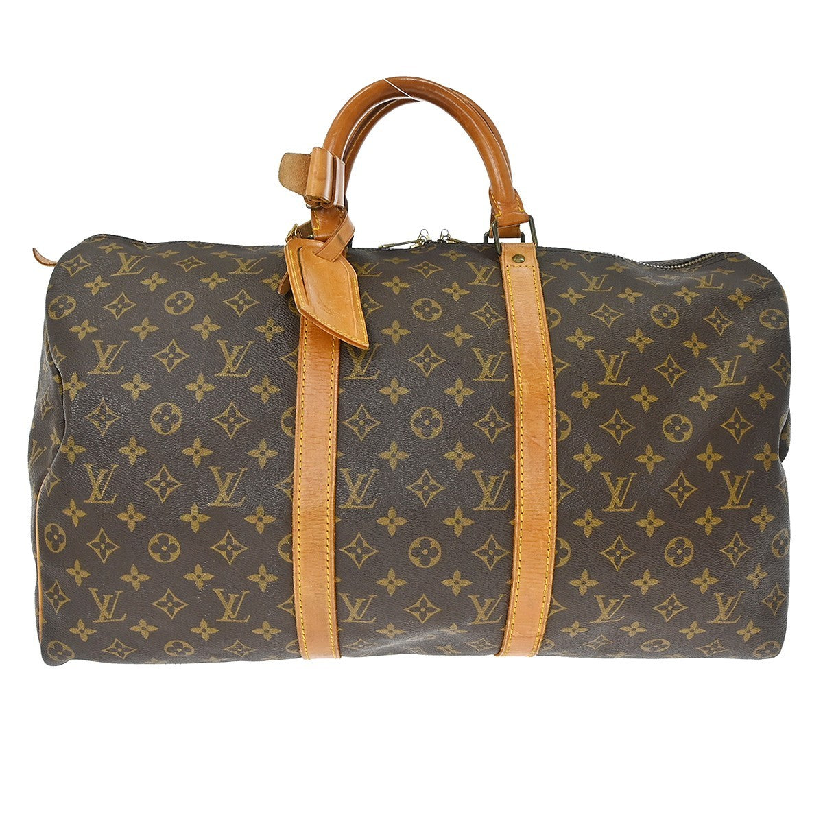 Louis Vuitton Keepall Bag Monogram Canvas Brown Canvas Travel Bag Bag (Pre-Owned)