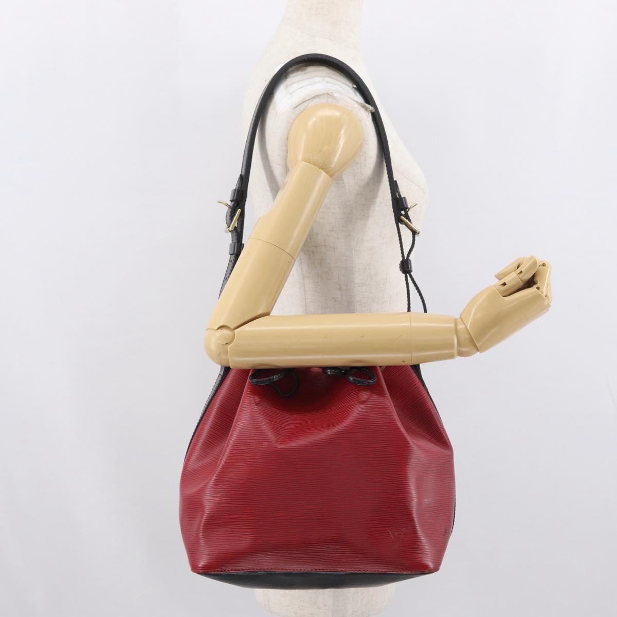 Louis Vuitton Petit Noe Handbag Epi Leather Red Leather Shoulder Bag Bag (Pre-Owned)