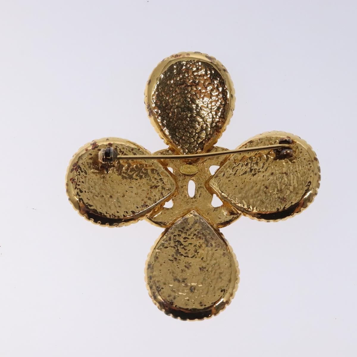 Chanel Cc Cross Badge Brooch Metal Gold Metal Brooch Jewelry (Pre-Owned)
