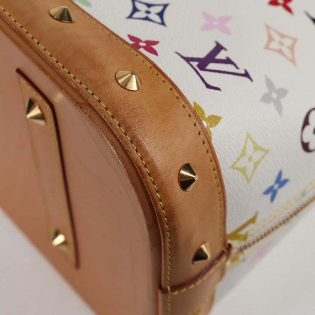 Louis Vuitton Alma Handbag Monogram Multicolor White Canvas Bag (Pre-Owned)