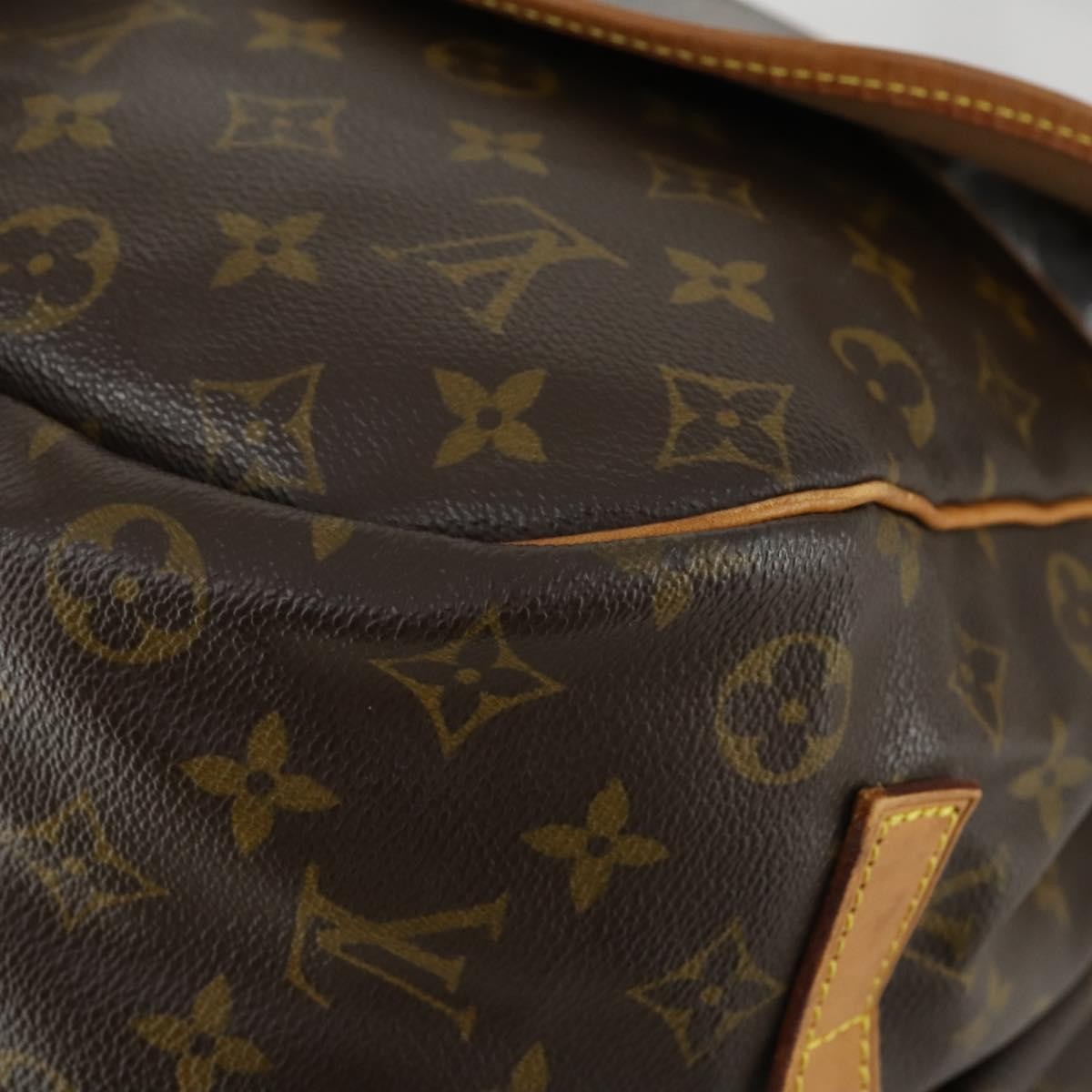 Louis Vuitton Saumur Handbag Monogram Canvas Brown Canvas Shoulder Bag Bag (Pre-Owned)