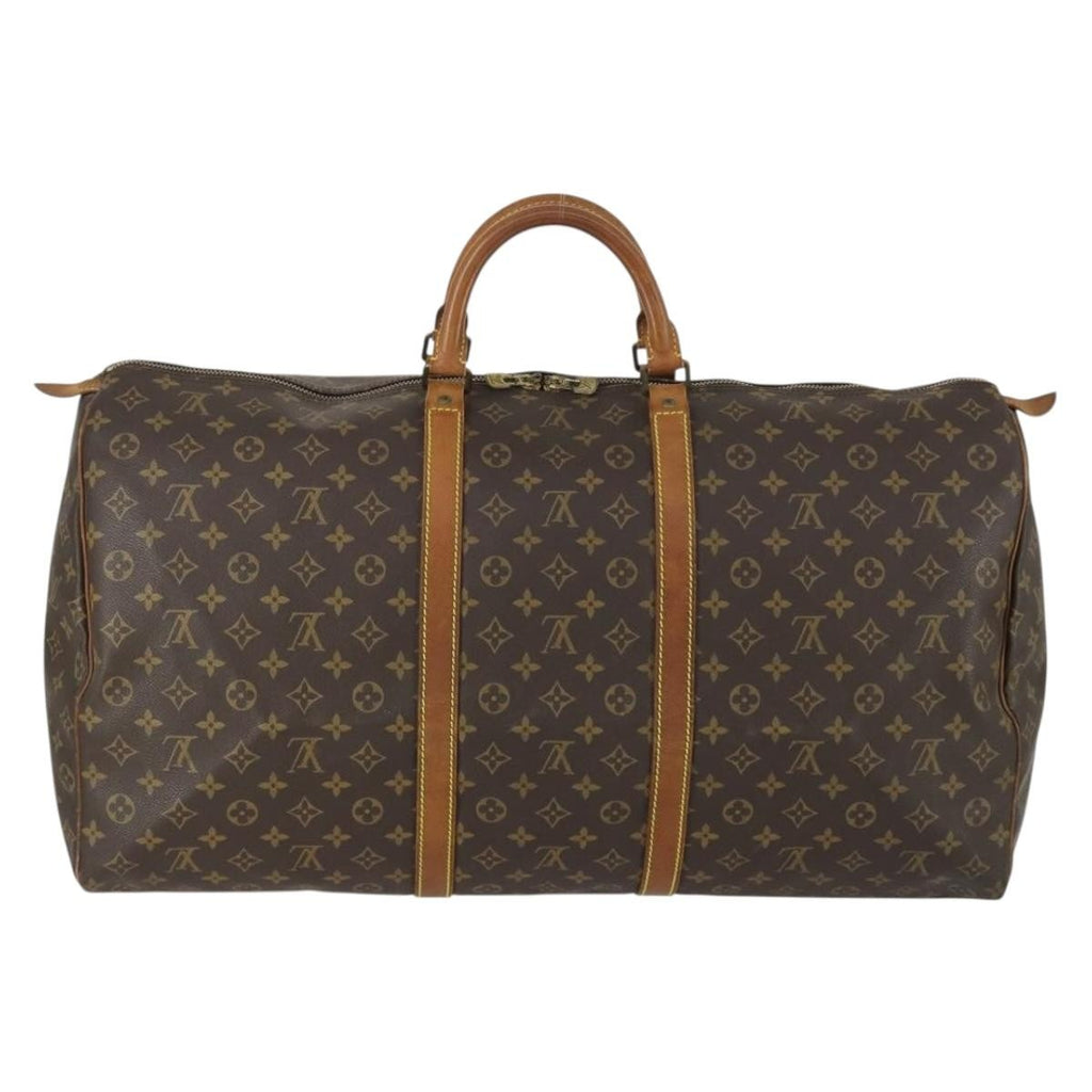 Louis Vuitton Keepall Bag Monogram Canvas Brown Canvas Travel Bag Bag (Pre-Owned)