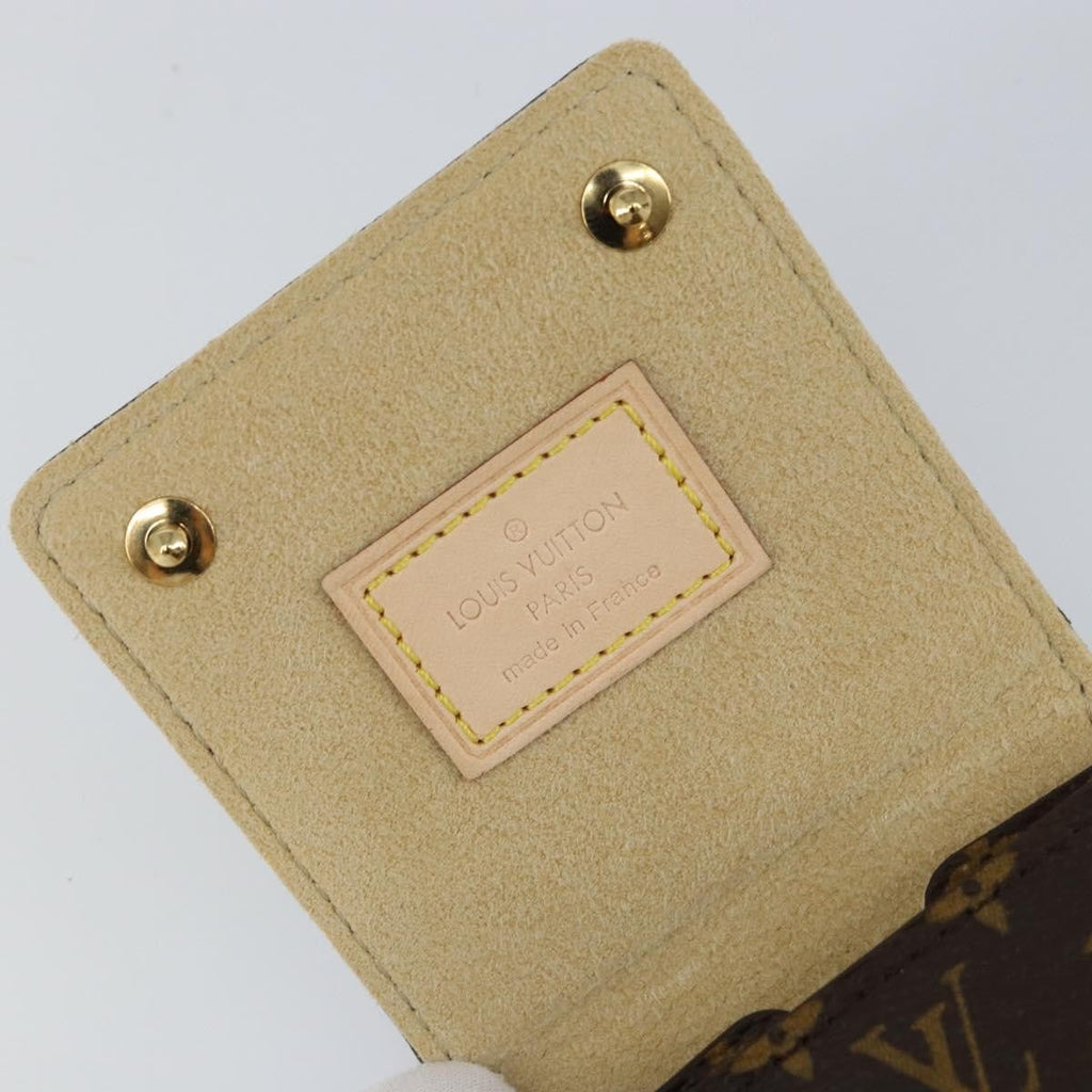 Louis Vuitton Case Jewelry Box Canvas Brown Canvas Wallets Accessory (Pre-Owned)