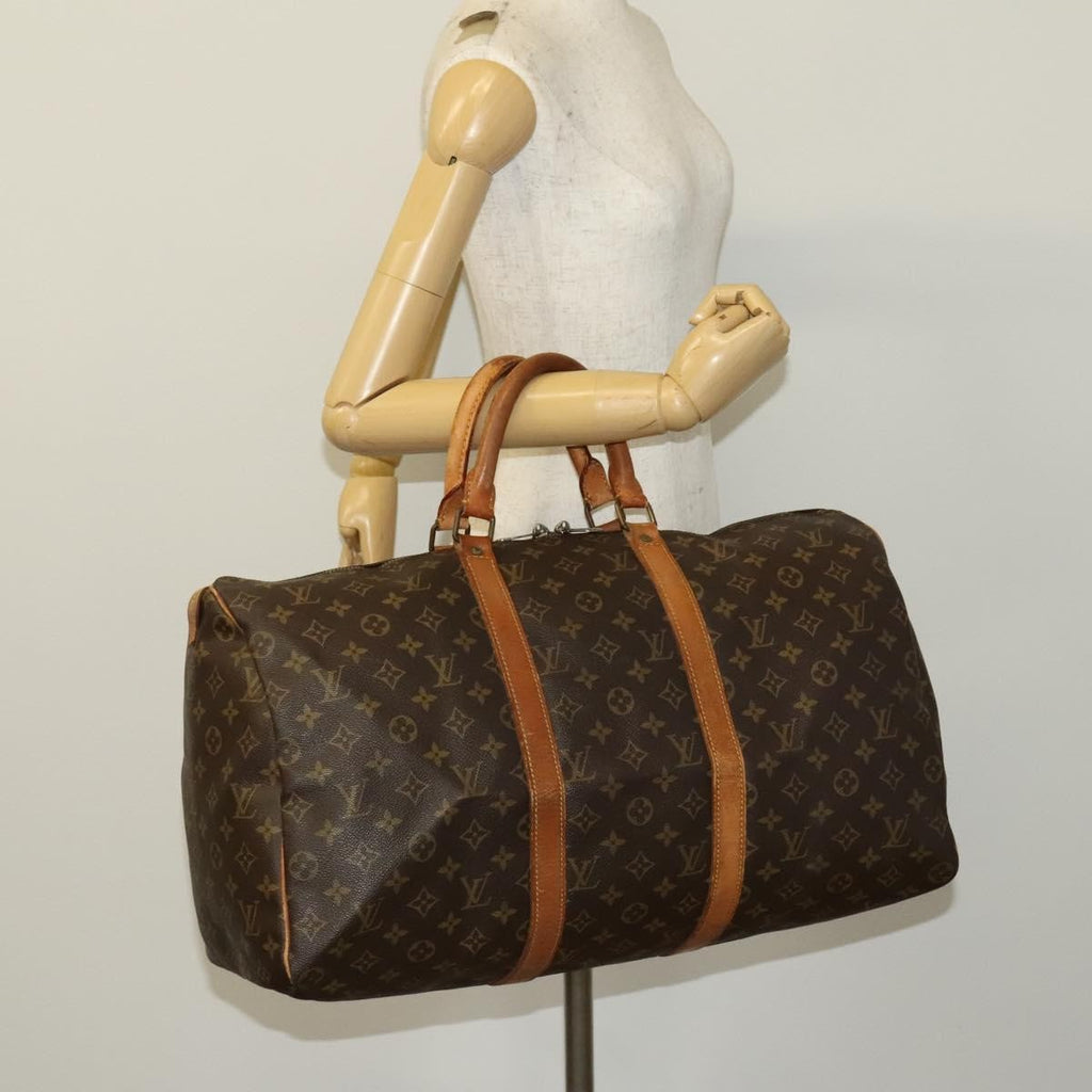 Louis Vuitton Keepall Bag Monogram Canvas Brown Canvas Travel Bag Bag (Pre-Owned)
