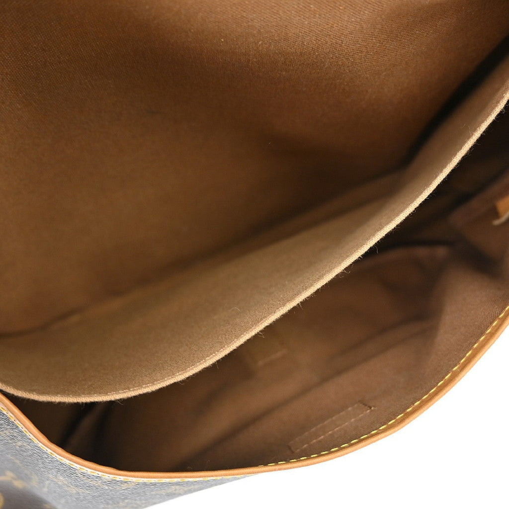 Louis Vuitton Saumur Handbag Monogram Canvas Brown Canvas Shoulder Bag Bag (Pre-Owned)