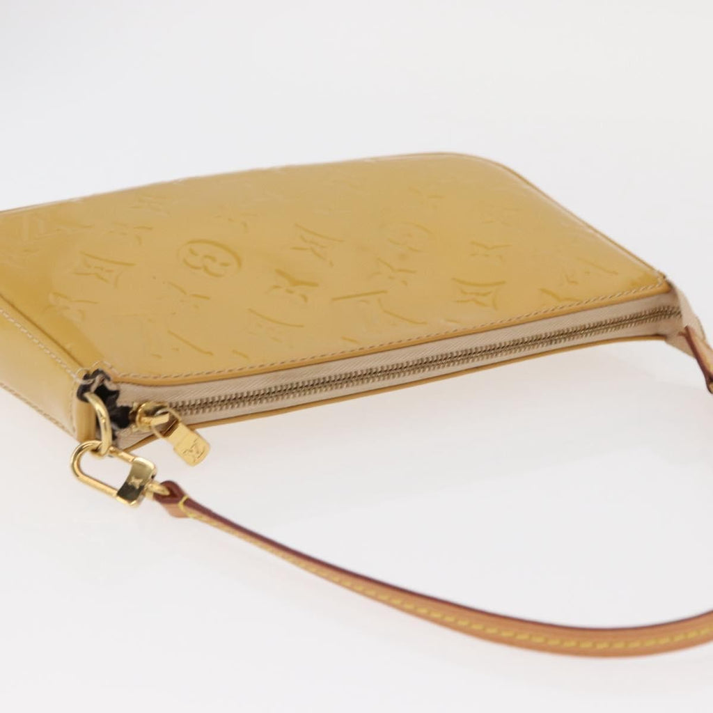 Louis Vuitton Pochette Accessoires Nm Monogram Vernis Yellow Patent_Leather Clutche & Pouche Bag (Pre-Owned)