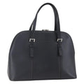 Burberry Vintage Handbag Leather Black Leather Handbag (Pre-Owned)