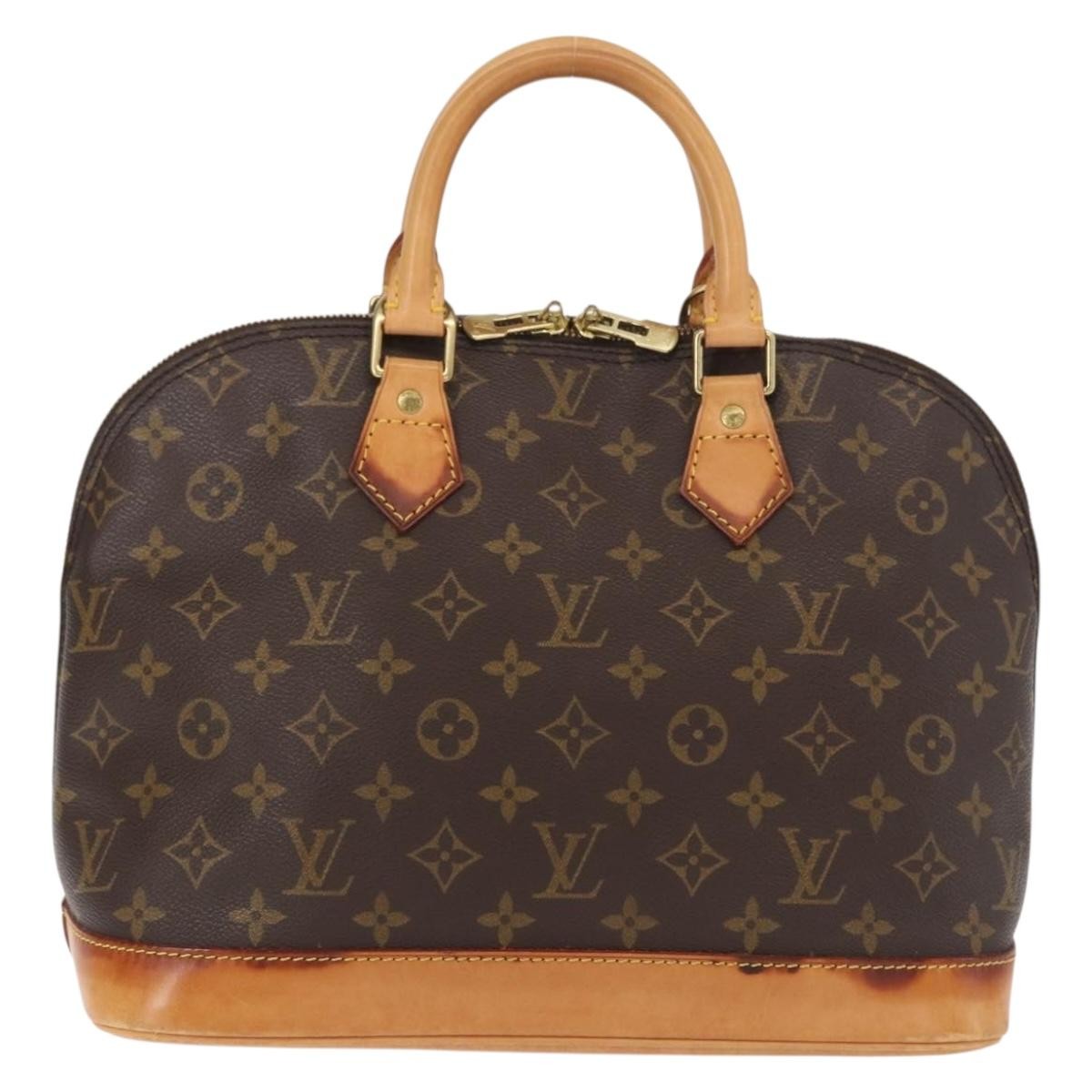 Louis Vuitton Alma Handbag Monogram Canvas Brown Canvas Handbag (Pre-Owned)