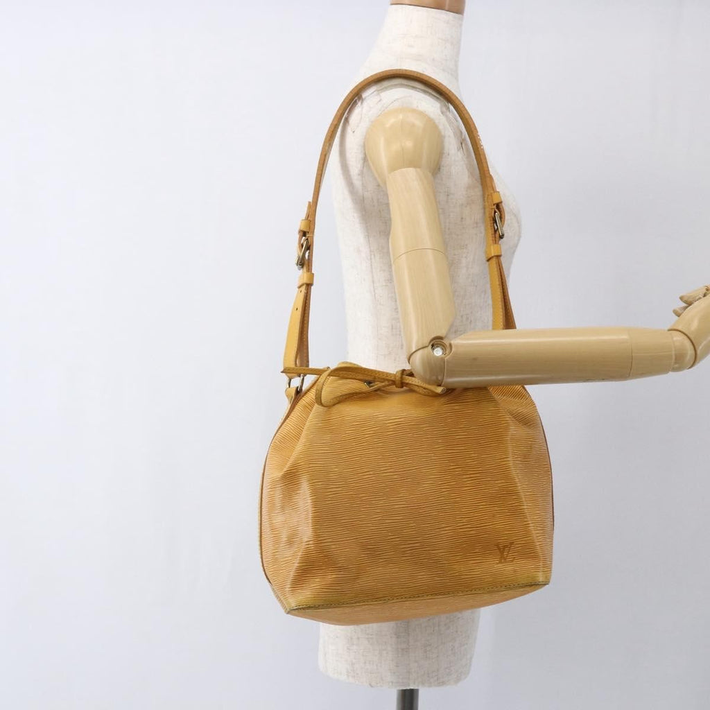 Louis Vuitton Petit Noe Handbag Epi Leather Yellow Leather Shoulder Bag Bag (Pre-Owned)